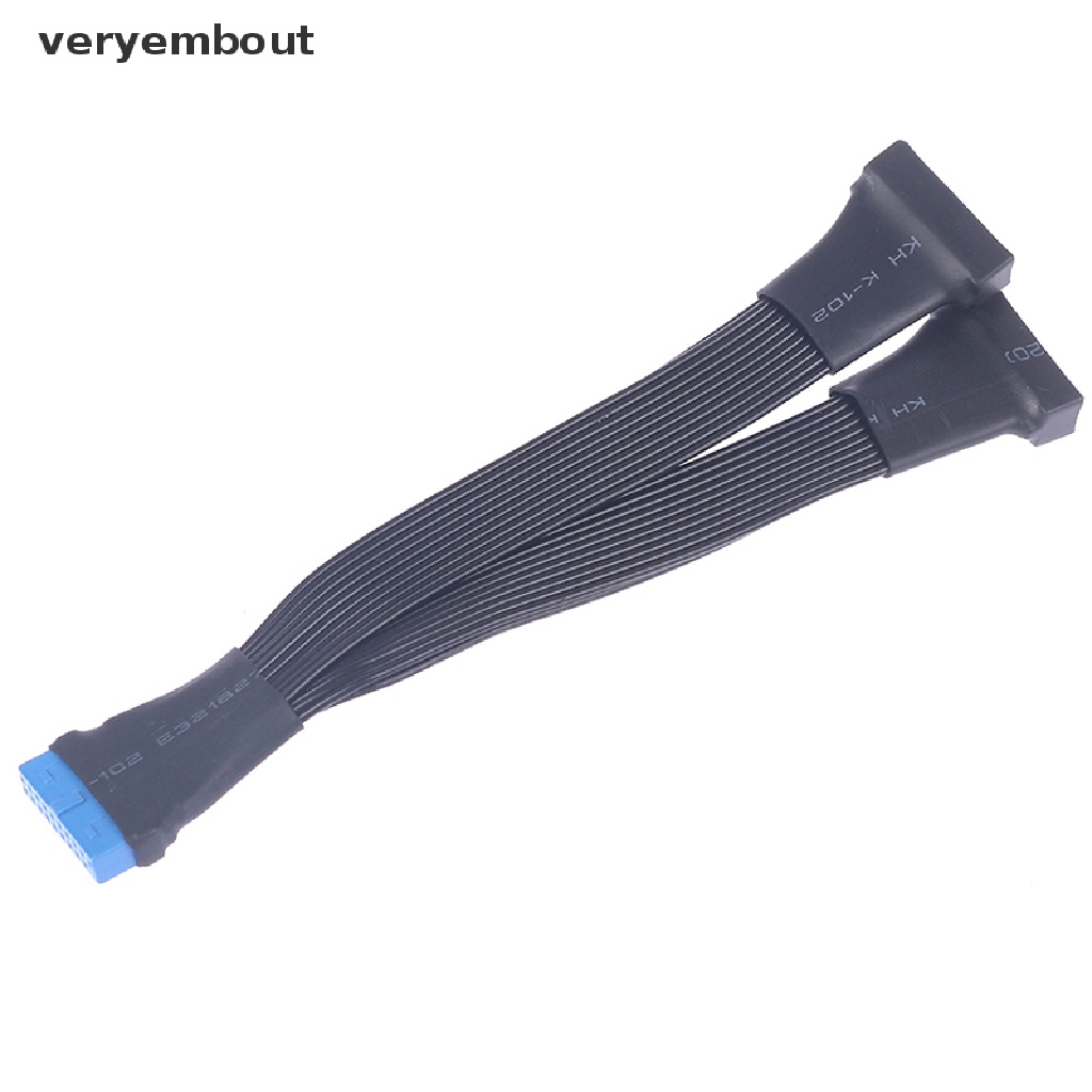 Cáp Nối Dài Bo Mạch Chủ Chuyển Đổi USB 3.0 19Pin Sang 2 Cổng 12Cm 19Pin n Chuyên Dụng