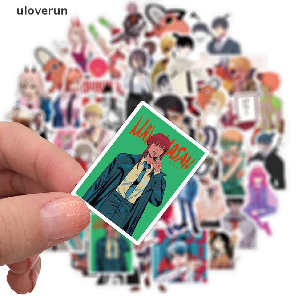 Bộ 50 Miếng Dán Trang Trí Ván Trượt / Va Li Họa Tiết Graffiti Phối Dây Xích Cá Tính