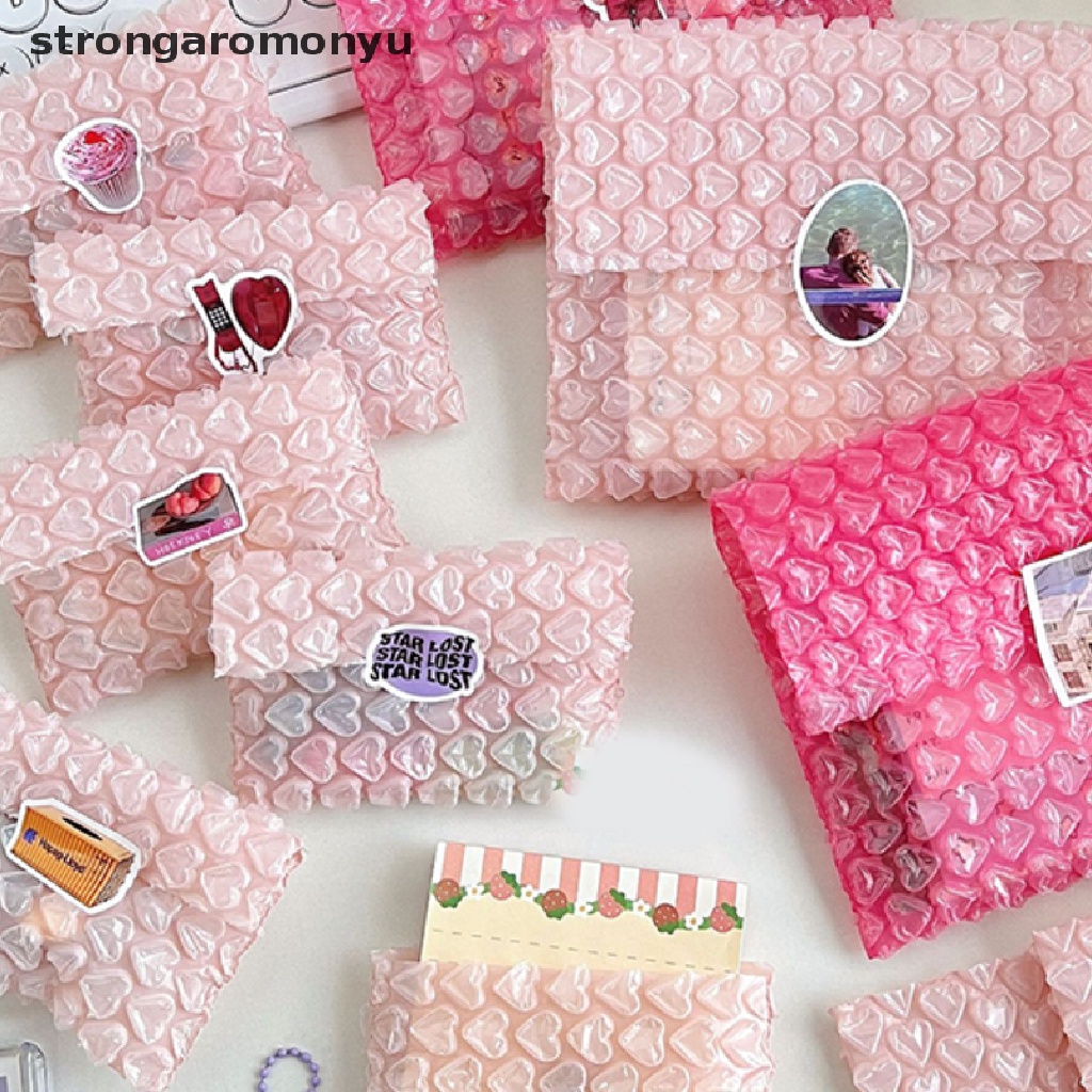 Set 10 Túi Bong Bóng Hình Trái Tim Chống Sốc / Thấm Nước