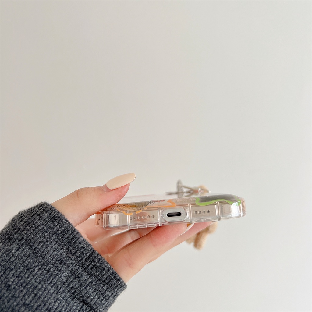 Ốp Điện Thoại TPU Dẻo Trong Suốt Họa Tiết Hoạt Hình Gấu / Thỏ Dễ Thương Chống Rơi Cho iphone 14 Pro Max 13 12 11