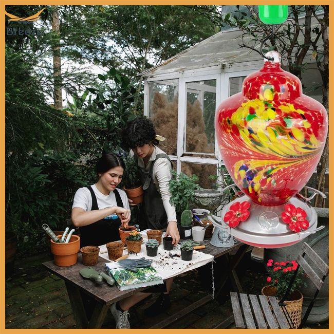 Hộp Đựng Thức Ăn Cho Chim Có Móc Treo Trang Trí Sân Vườn