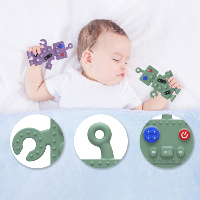 Đồ Chơi Robot Silicone Cho Bé Gặm Nướu 3 Tháng Tuổi