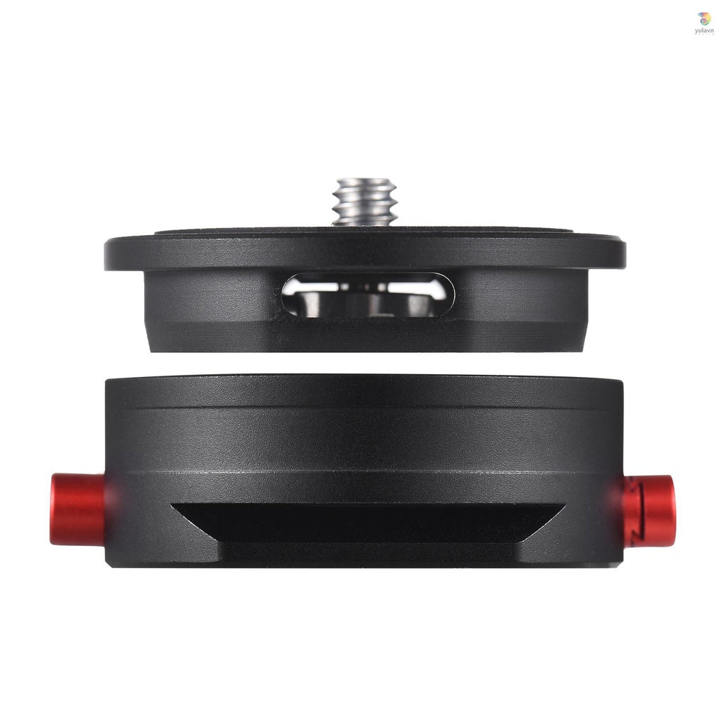 Tấm Tháo Lắp Nhanh Hình Tròn Bằng Hợp Kim Nhôm Với Ốc Vít 1 / 4 Inch Cho Chân Máy Ảnh DSLR