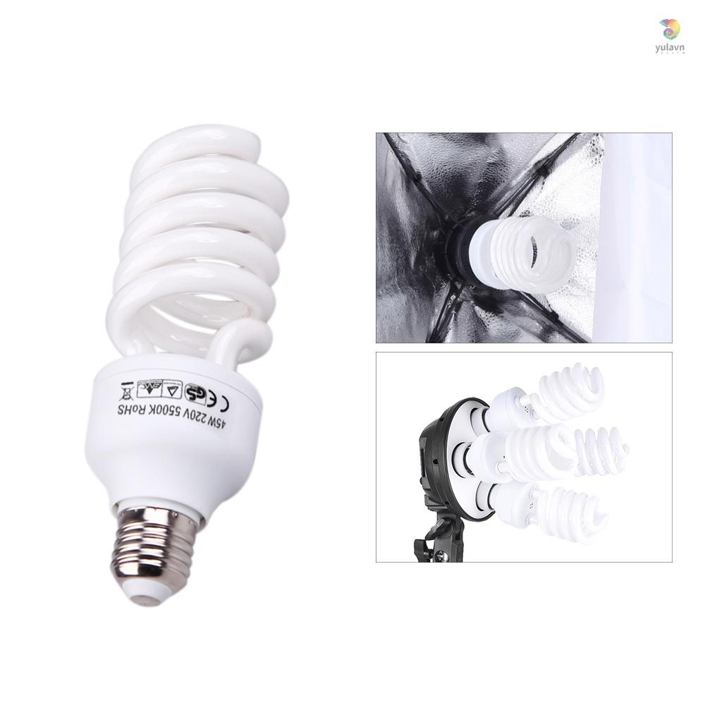 Bóng Đèn Led E27 220V 5500K 45W Hỗ Trợ Ánh Sáng Ban Ngày Dành Cho Studio Chụp Ảnh