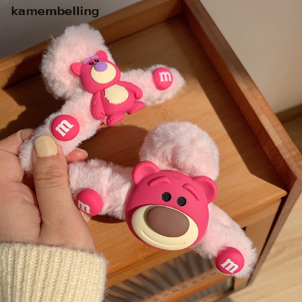 Kamembelling Kẹp Tóc Ba Chiều Hình Gấu Dâu Tây Hoạt Hình Dễ Thương Wen