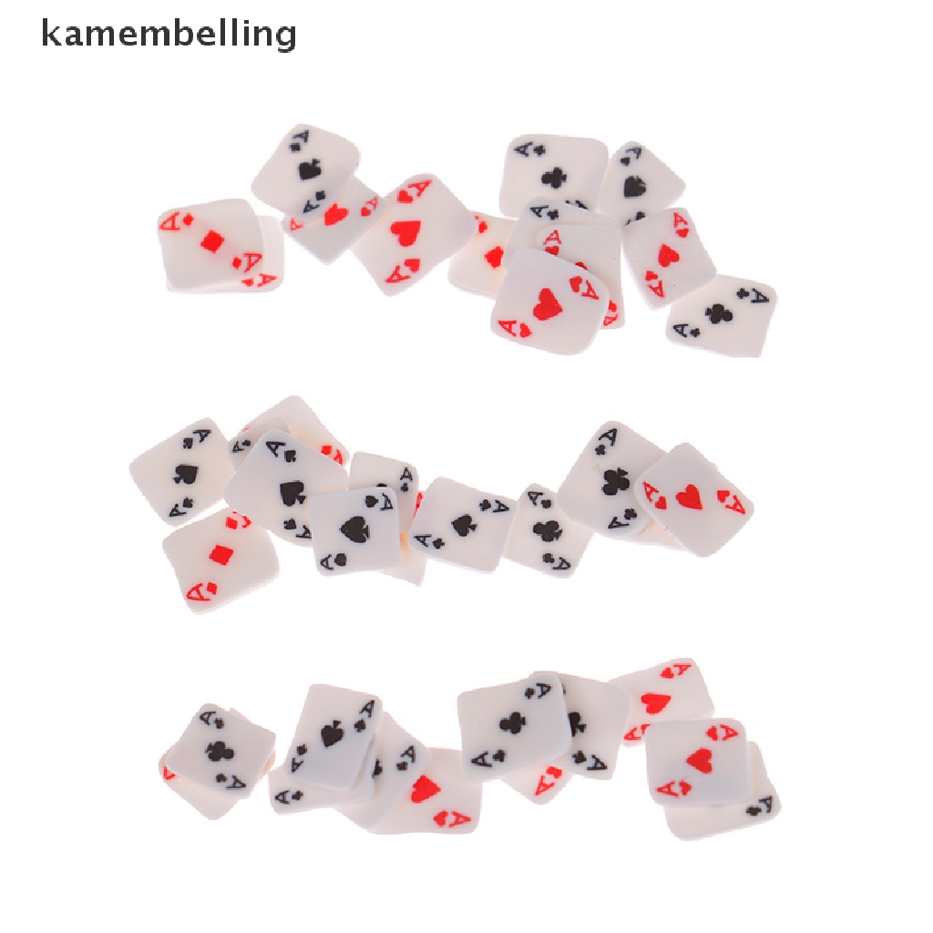 Túi 10g Hạt Đất Sét Polymer Thiết Kế Hình Lá Bài Poker 3D Trang Trí Móng Tay Nghệ Thuật