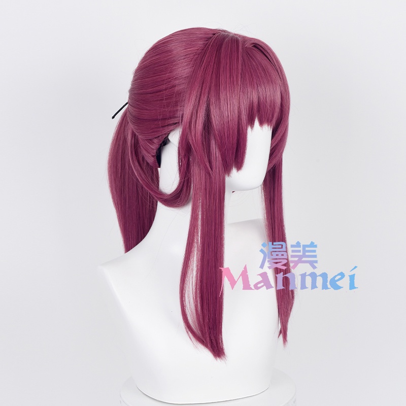 Manmei Honkai: Star Rail Kafka Cosplay Wig 43cm Wig Rose Purple Wig Cosplay Anime Cosplay Wigs Heat Resistant Synthetic Wigs