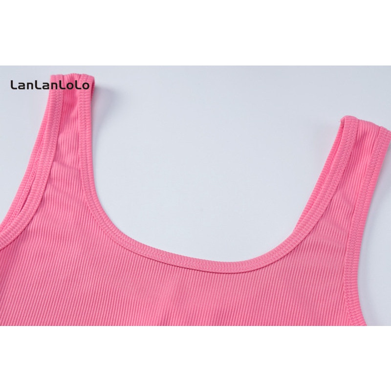 Jumpsuit Thể Thao Sát Nách Cổ Chữ U Màu Trơn Thời Trang 2023