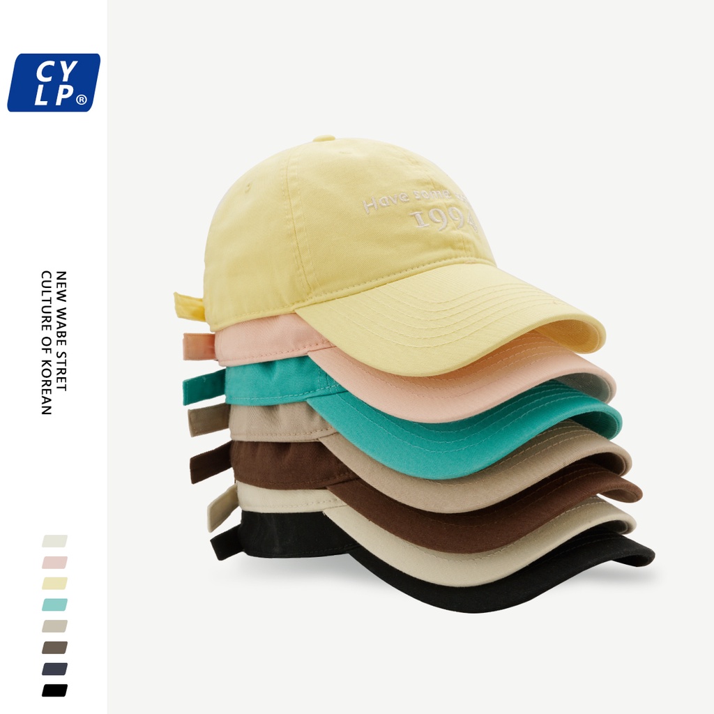 Mũ Lưỡi Trai Mềm Thêu Chữ Phong Cách Hàn Quốc 1994