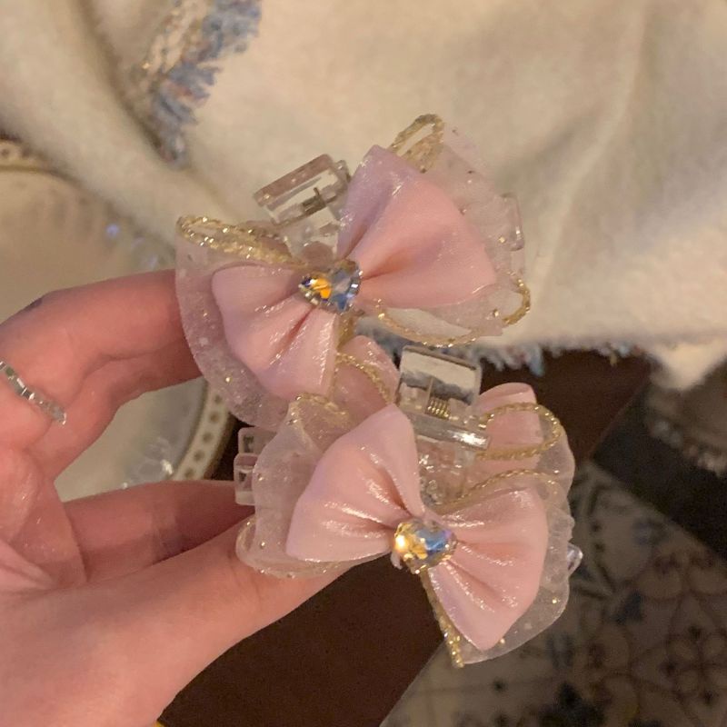 1 Kẹp Tóc Nơ Hồng Nhỏ Xinh Thời Trang Mùa Hè Cho Bạn Gái