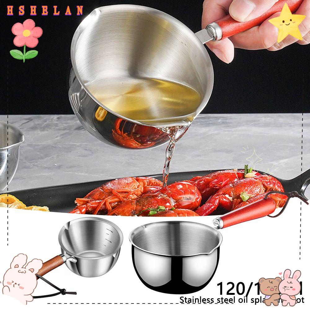 Nồi Nấu Sữa Bằng Thép Không Gỉ Tay Cầm Gỗ Đa Năng