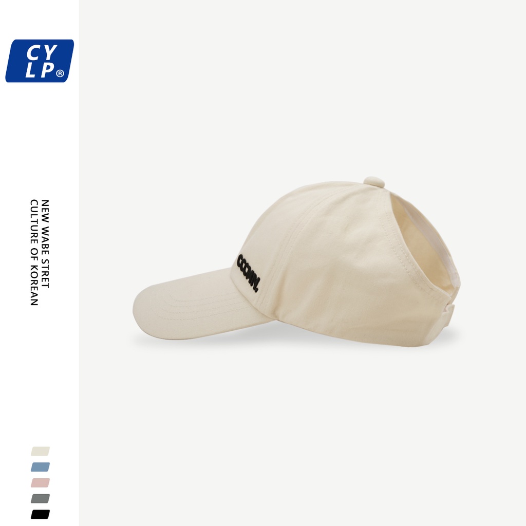 Mũ Lưỡi Trai Hở Chóp Thêu Chữ Thời Trang Đường Phố Hàn Quốc Cho Nữ