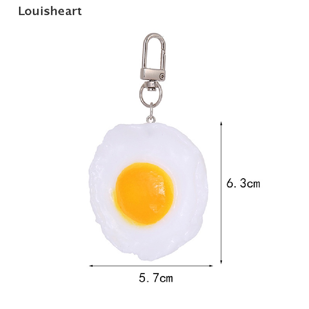 Louisheart Móc Khóa Hình Trứng Chiên Ngộ Nghĩnh Cho Nam Nữ