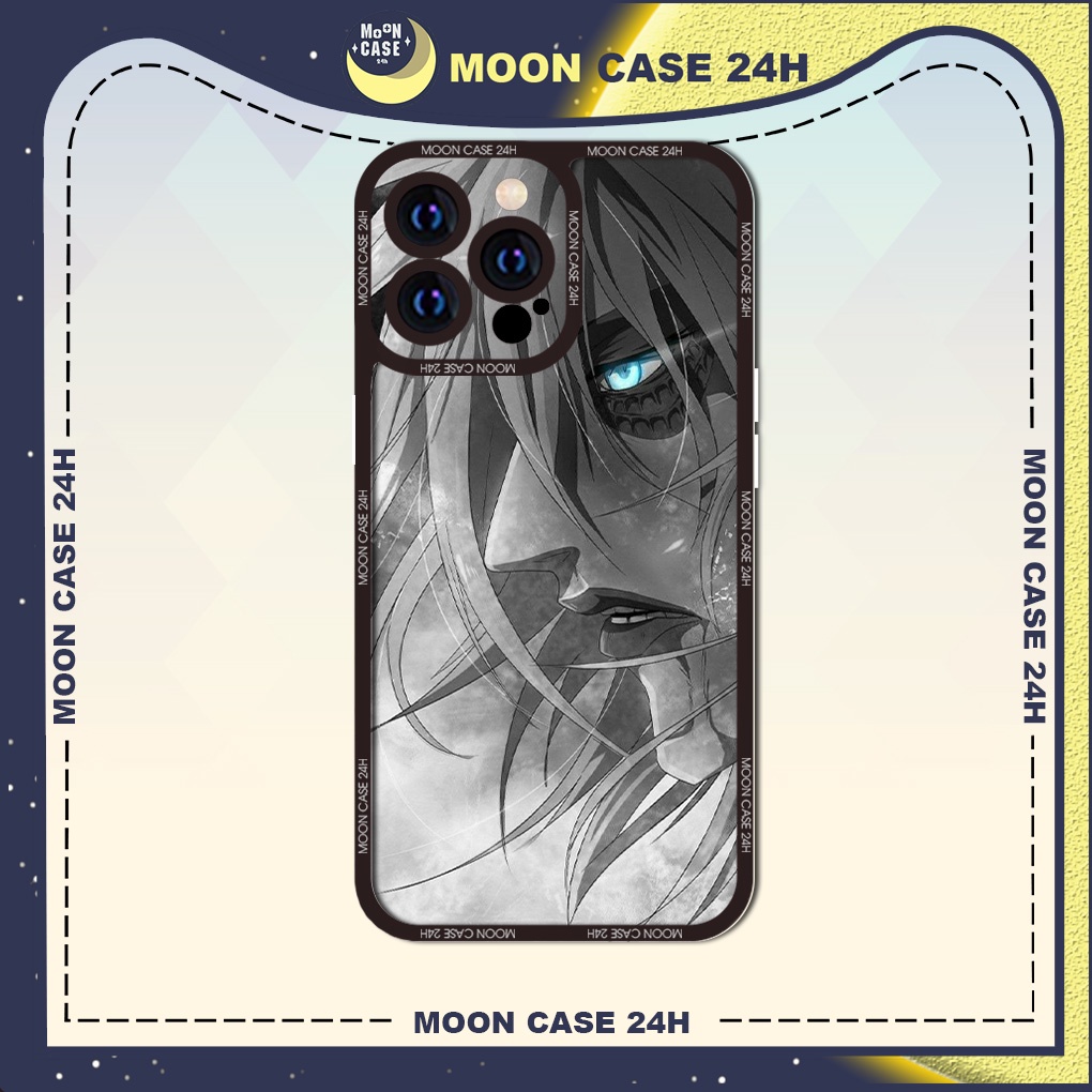 Ốp lưng iphone MOON CASE 24H Attack On Titan Aot Anime ip 8/x/xs/xs max/11/12/13/14pro/plus/promax