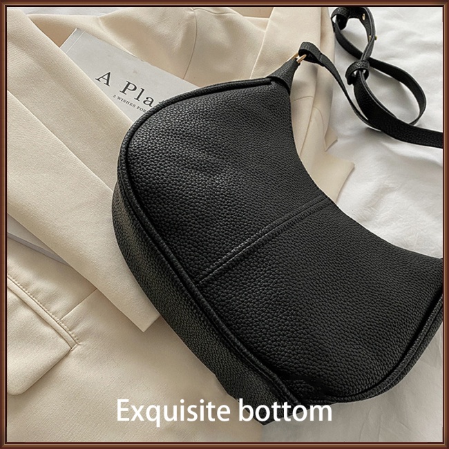 Túi Đeo Vai Bằng Da Nhân Tạo Màu Trơn Phối Khóa Kéo Thời Trang Cho Nữ