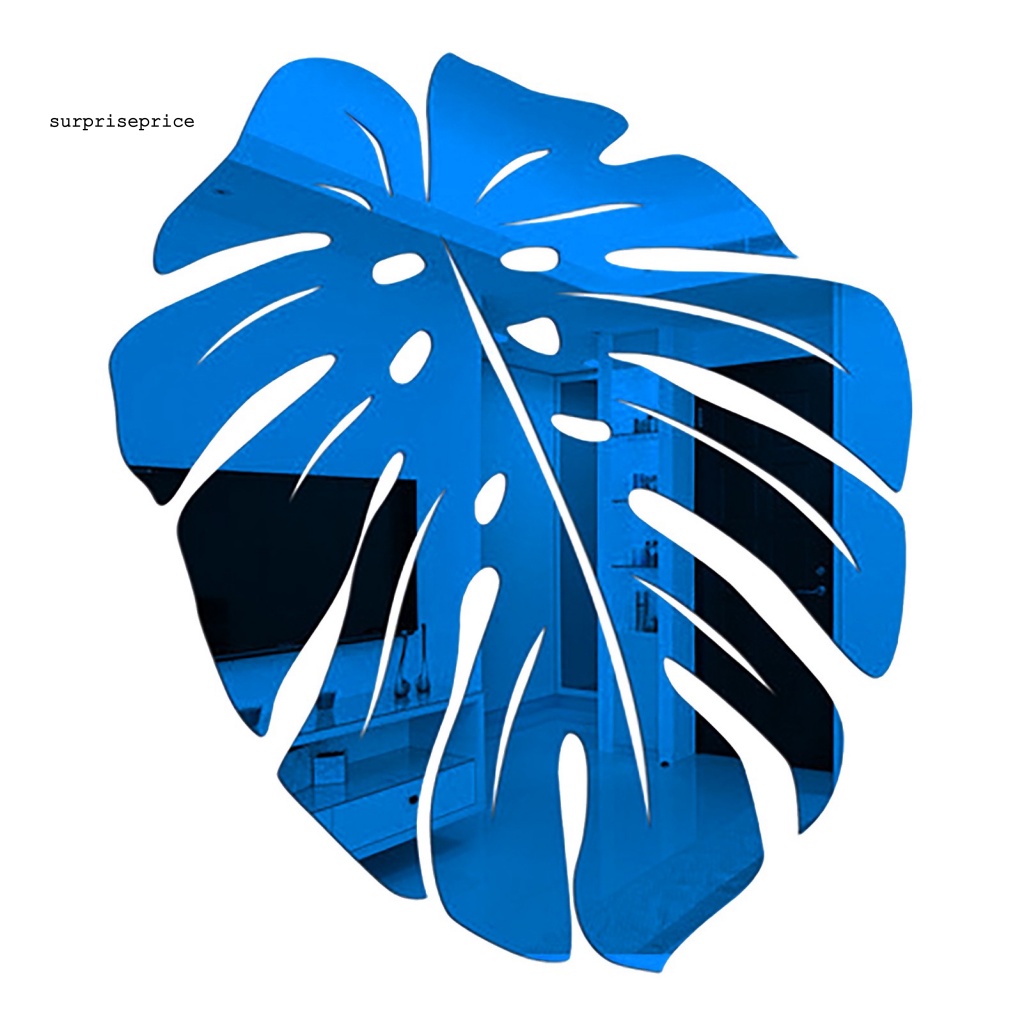 Sticker Dán Tường Tự Dính Họa Tiết Lá 3D Bằng Acrylic Trang Trí Phòng Khách