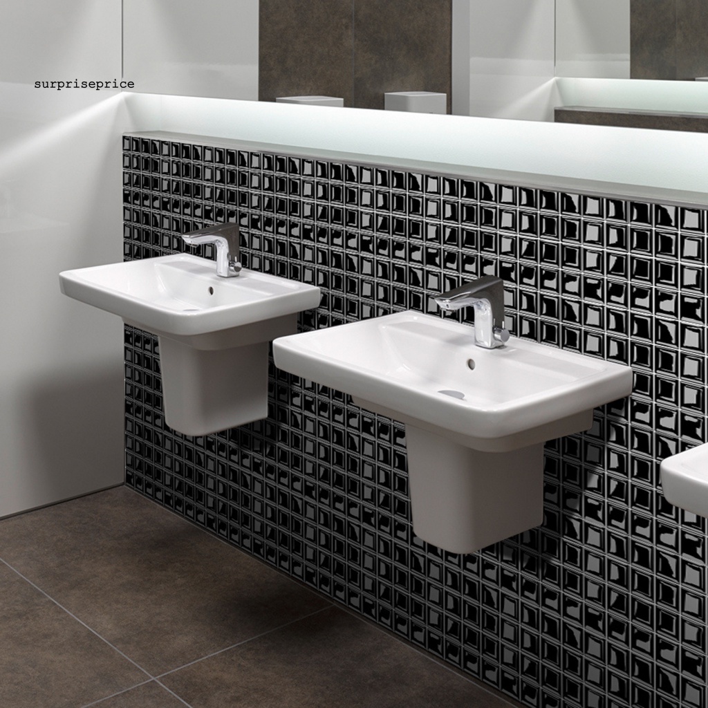 Bộ 10 Miếng Dán Tường 3D Bằng PVC Chống Nước Dùng Trang Trí Nhà Cửa