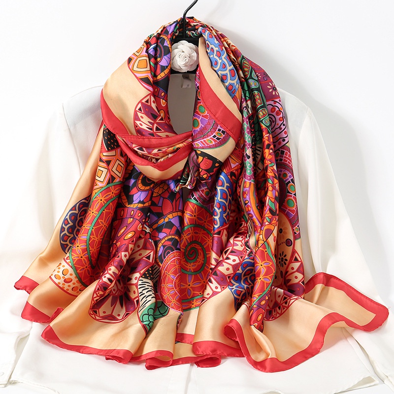 Khăn Choàng Lụa Satin 180 * 90CM Thời Trang Âu Mỹ 2023