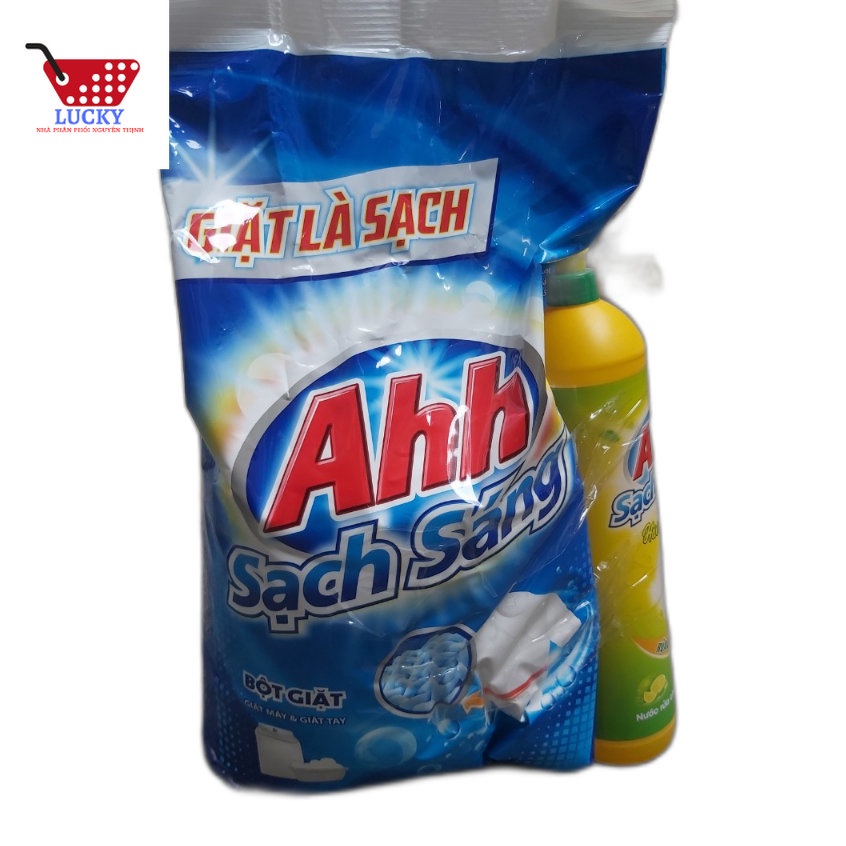Bột giặt AHH 5,5kg Sạch Sáng gấp đôi sạch thơm lâu cho giặt tay, máy - Lixco Việt Nam