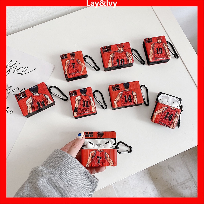 Vỏ Bảo Vệ Hộp Sạc Tai Nghe AirPods 1 / 2 / Pro / 3 Bằng Silicon Họa Tiết Hoạt Hình Slam Dunk Dễ Thương
