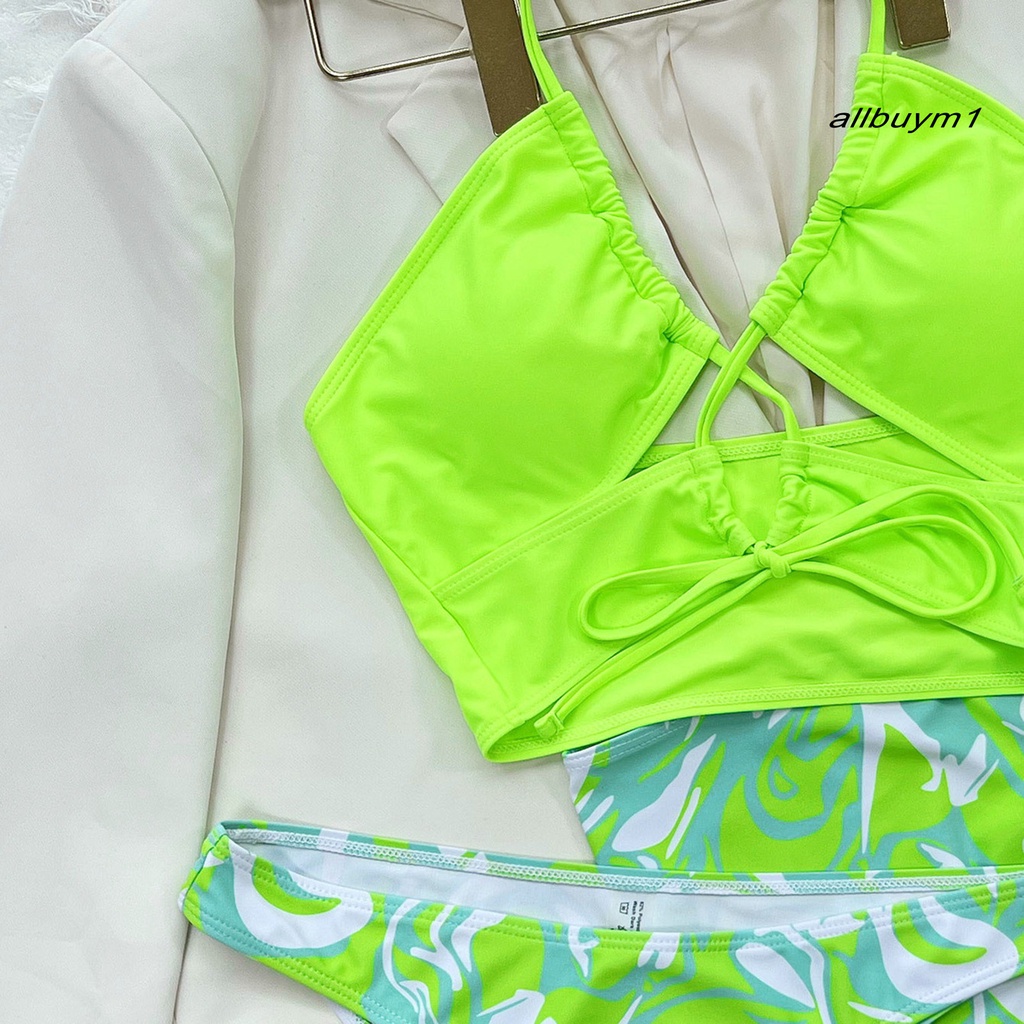 Bộ Trang Phục 3 Mảnh Hở Lưng Họa Tiết Màu Nhuộm Thời Trang Quyến Rũ Cho Nữ