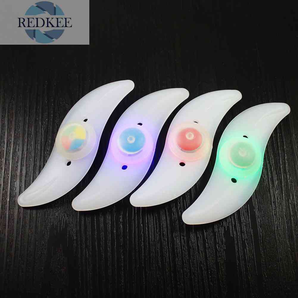 Đèn LED Gắn Căm Xe Đạp Hình Chiếc Lá Chống Thấm Nước