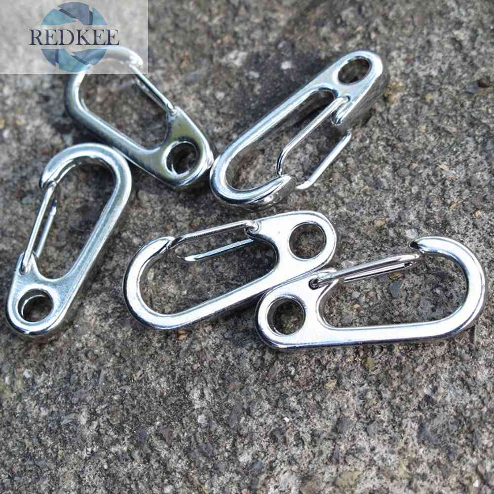 Bộ 5 Móc Khóa Hợp Kim Mini Hình Chữ D Màu Sắc Ngẫu Nhiên