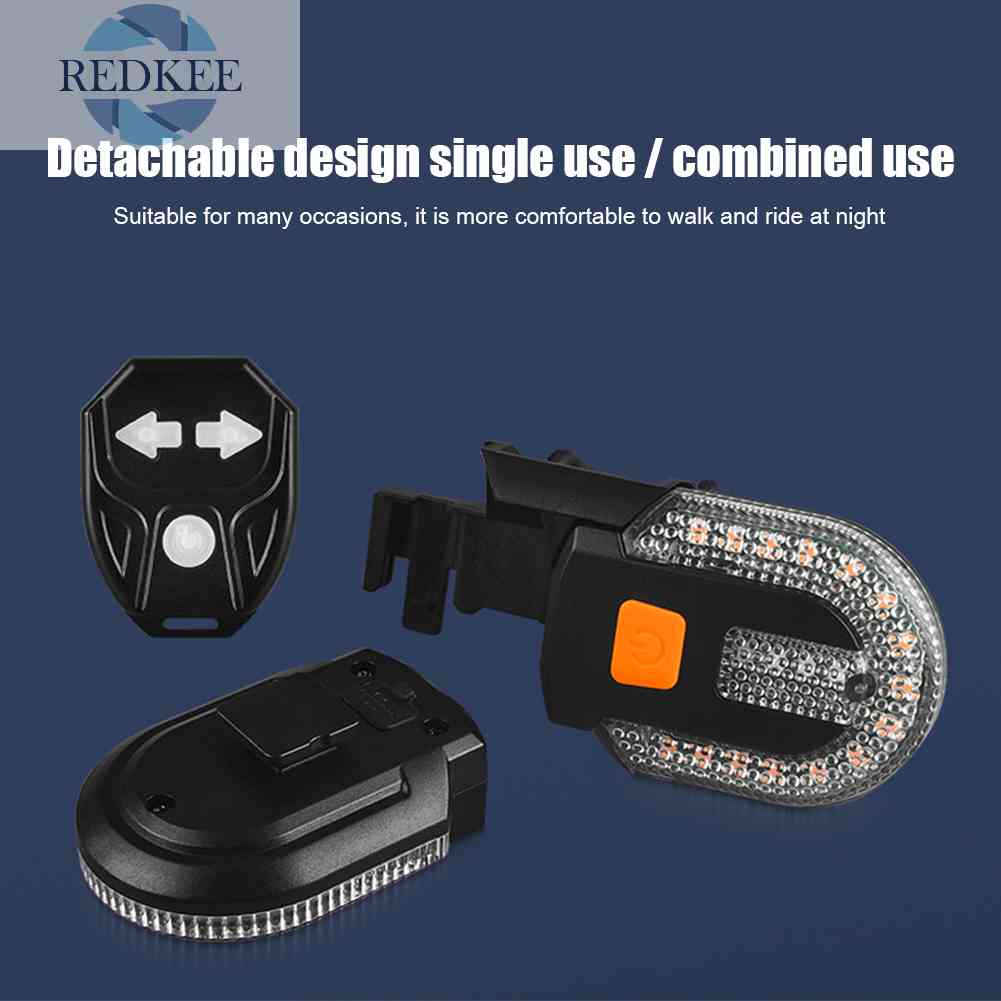 Đèn LED Xi Nhan 3 Trong 1 30lm Gắn Đuôi Xe Đạp Kèm Điều Khiển Từ Xa