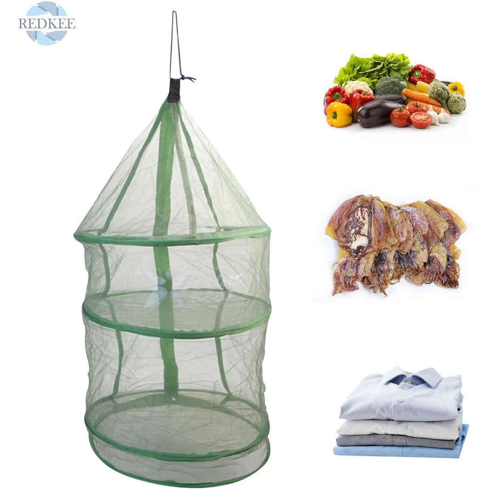 Lồng Lưới Phơi Đồ Màu Xanh Lá Có Khóa Kéo Có Thể Gập Lại Và Linh Hoạt