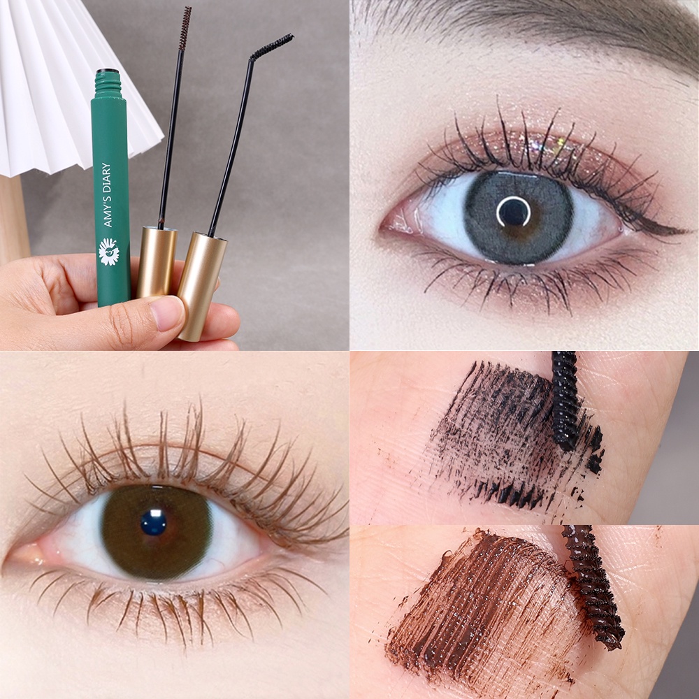 Mascara Sợi Lụa Đen / Nâu Chuốt Mi Cong Vút Và Dày Hơn Kháng Nước Lâu Trôi