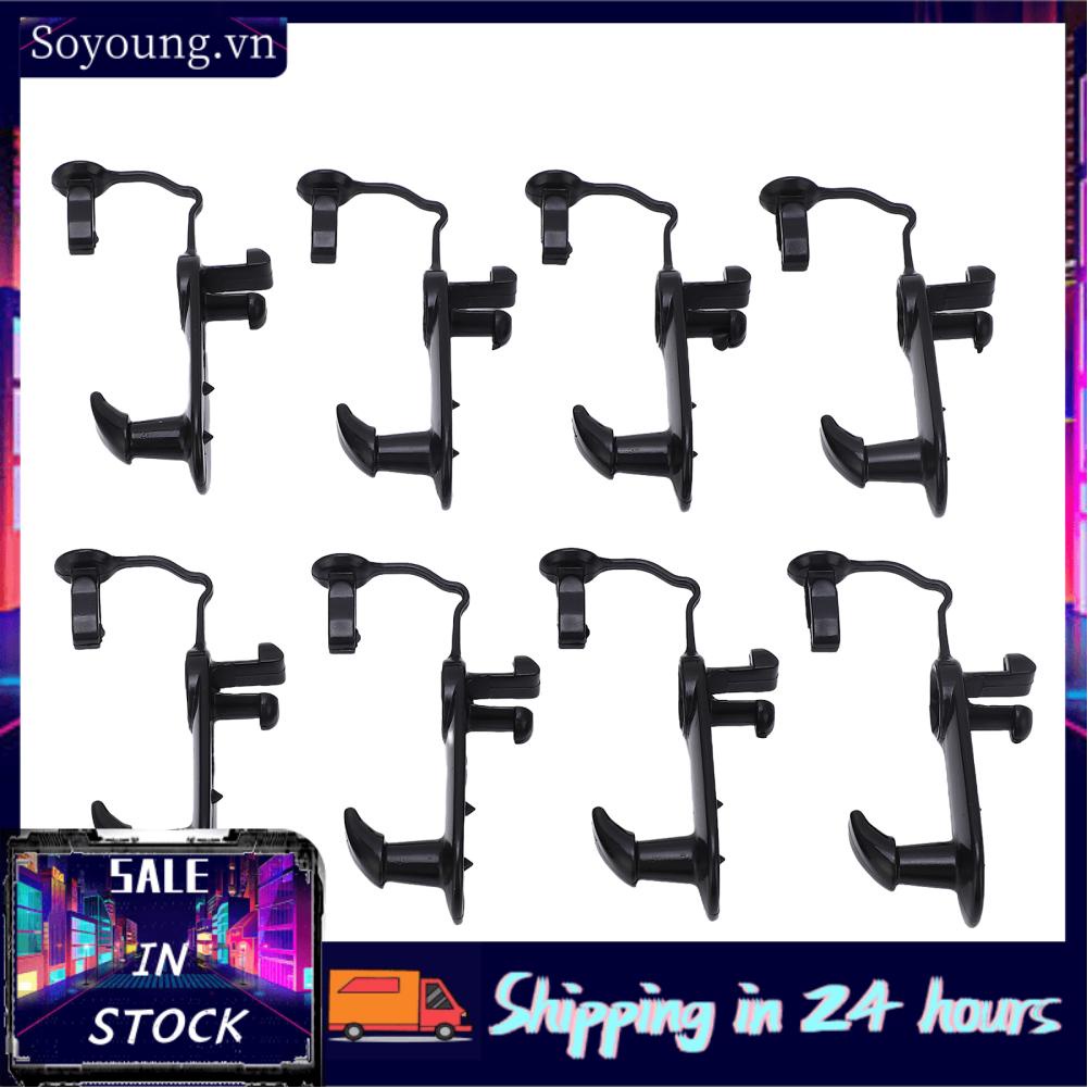 Soyoung Floor Mat Retainer Clips  Slip Resistant Wear Flexible Classic Black Strong Fixation Force Hooks Easy Carry