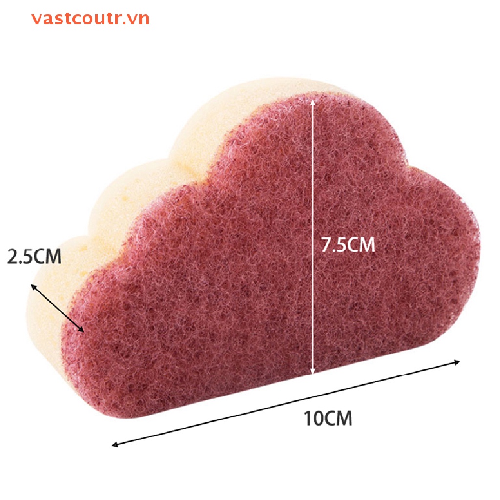 Set 4 Miếng Bọt Biển Rửa Chén Hình Đám Mây Đa Năng Tiện Dụng