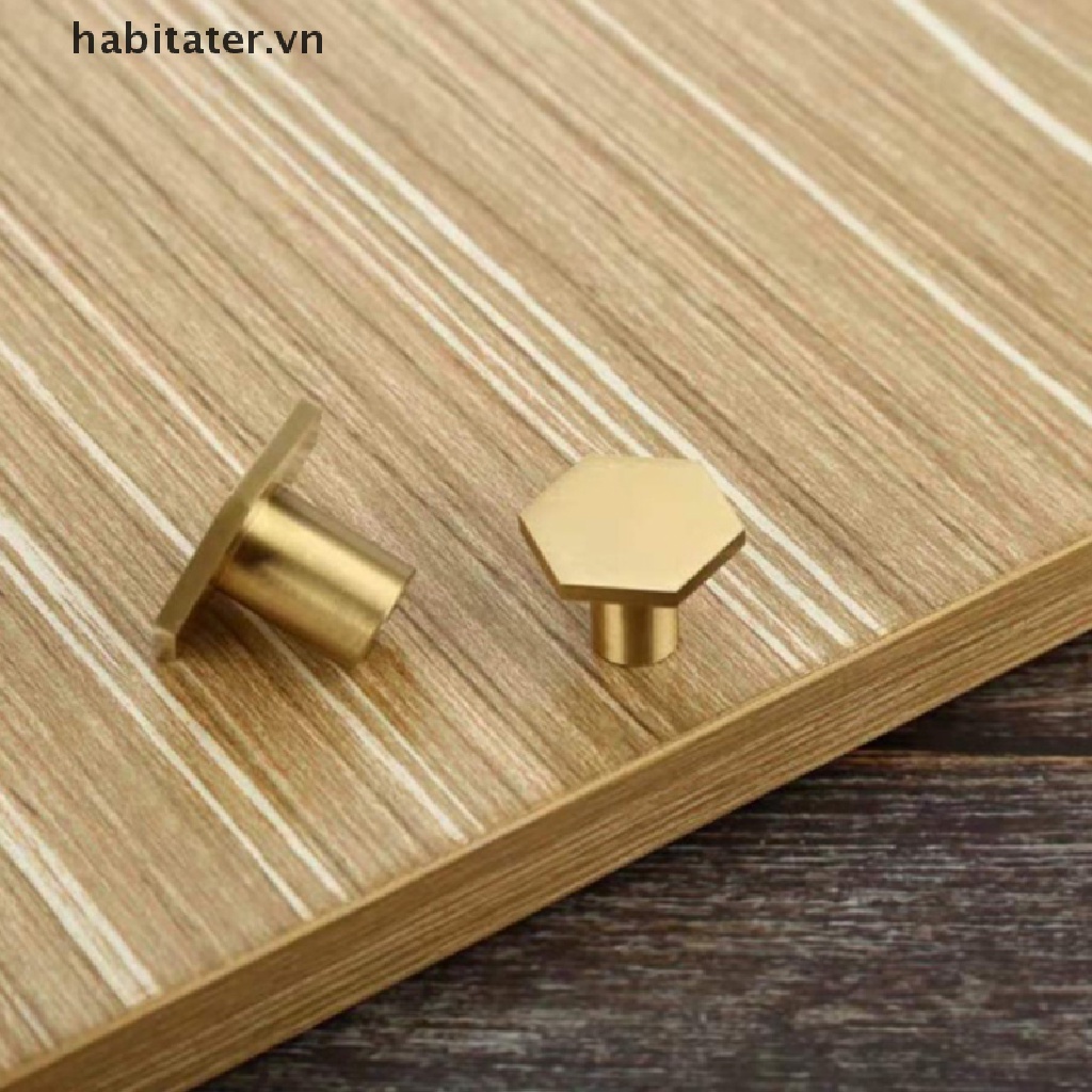 1 Tay Nắm Ngăn Kéo Tủ Bằng Hợp Kim Kẽm Hình Lục Giác Màu Vàng Kim