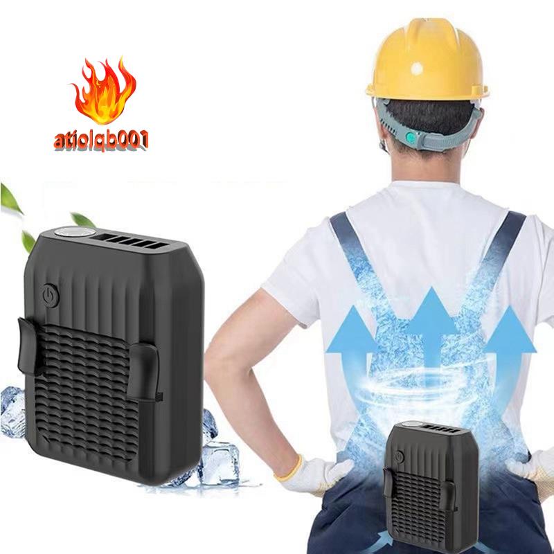 Quạt Làm Mát Mini 6000Mah Đeo Cổ Sạc Cổng USB Có Đèn Pin Mạnh Mẽ