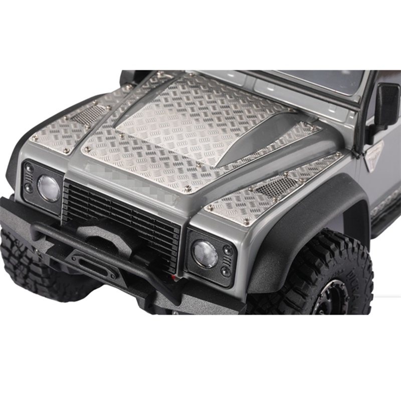 Tấm Lưới Tản Nhiệt Màu Đen Bằng Thép Không Gỉ Gắn Mui Xe Hơi Điều Khiển Từ Xa Traxxas TRX4M Defender 1 / 18