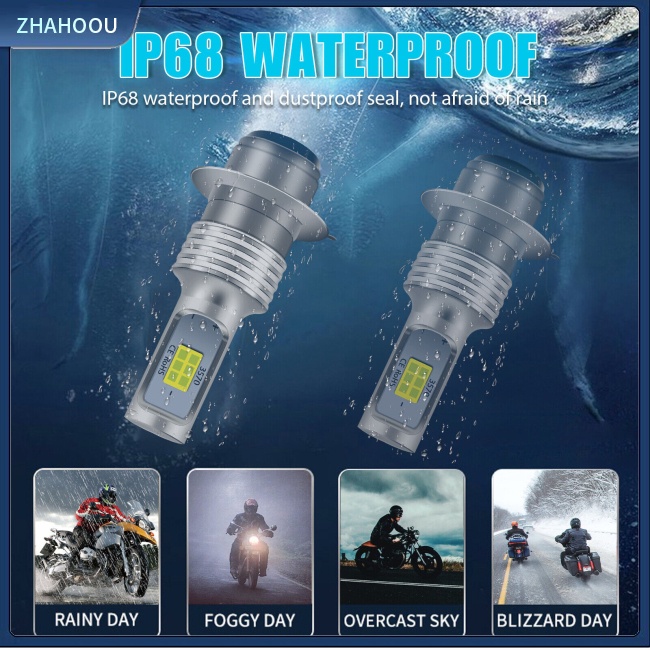 ☃Nhà Cửa☃ Set 2 Bóng Đèn Pha H6 6000k Ánh Sáng Trắng Dành Cho Xe Mô Tô