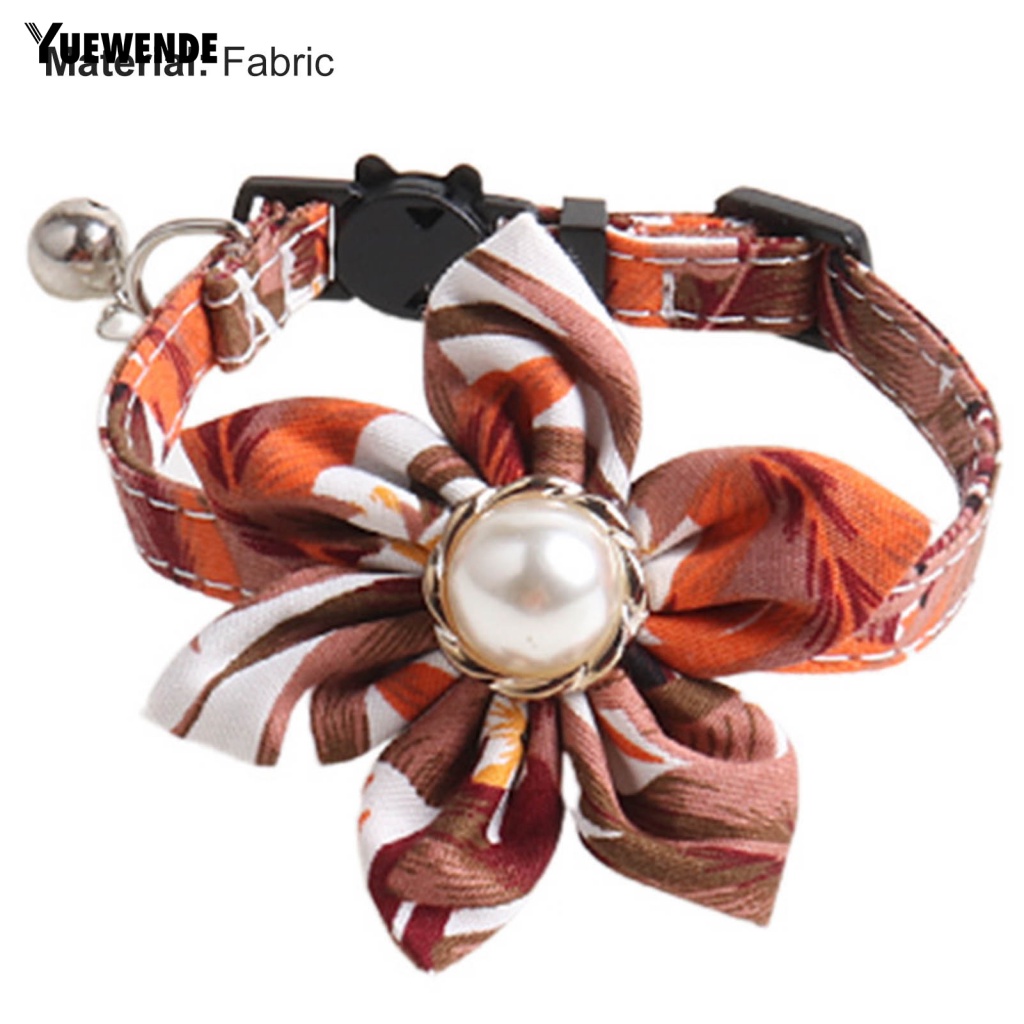 Ye.b Vòng Cổ Hoa Vải Đính Ngọc Trai Nhân Tạo Có Thể Điều Chỉnh Tập Trung Cho Chó Cưng