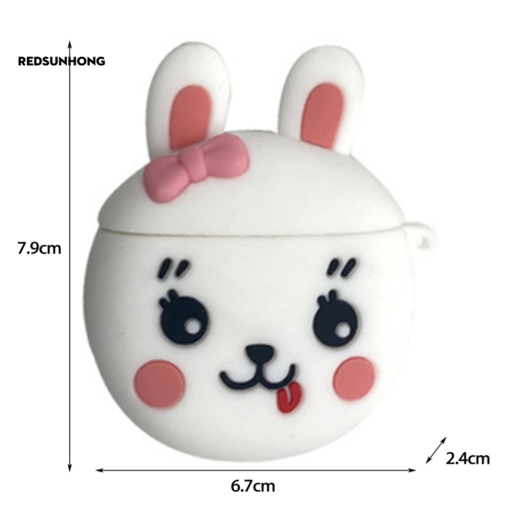 Rh.b Vỏ Bọc Hộp Sạc Tai Nghe Ba Chiều Hình Thỏ 2023 Cho AirPods Pro