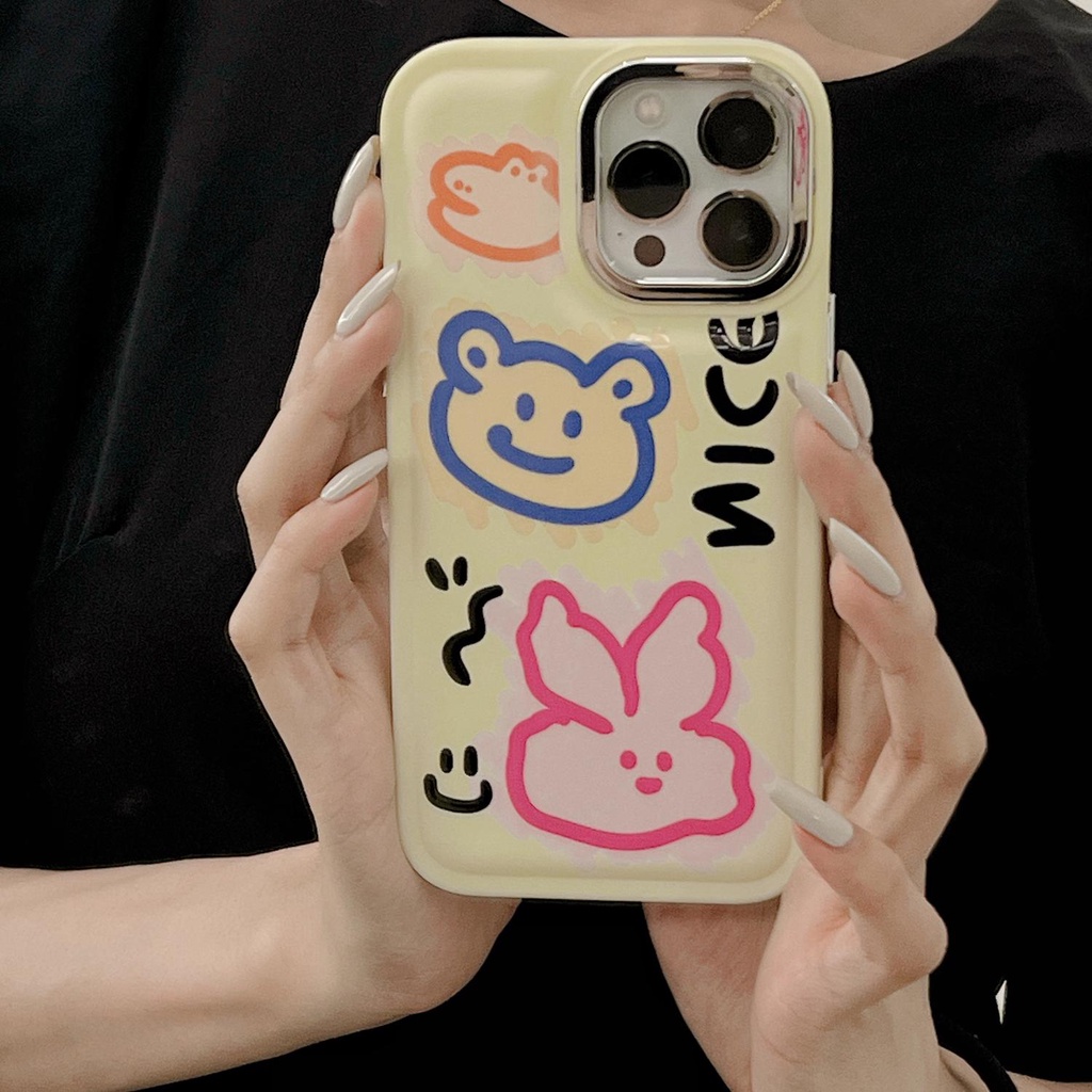 Ốp Điện Thoại Silicon TPU Mềm Có Đệm Khí Chống Sốc In Hình Hoạt Hình Dễ Thương Cho iPhone 14 13 12 11 PRO MAX