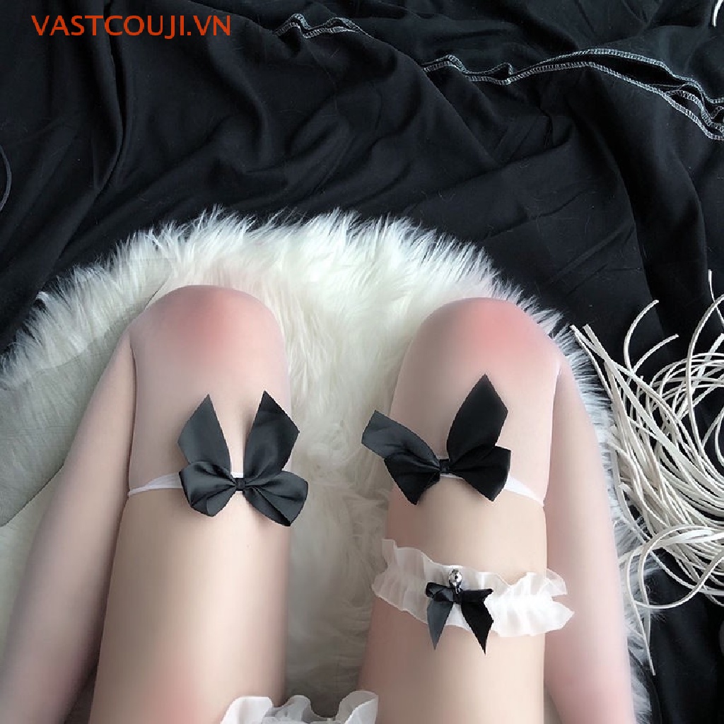 Vastji Quần Tất Lụa Mỏng Đính Nơ Gợi Cảm Cho Nữ