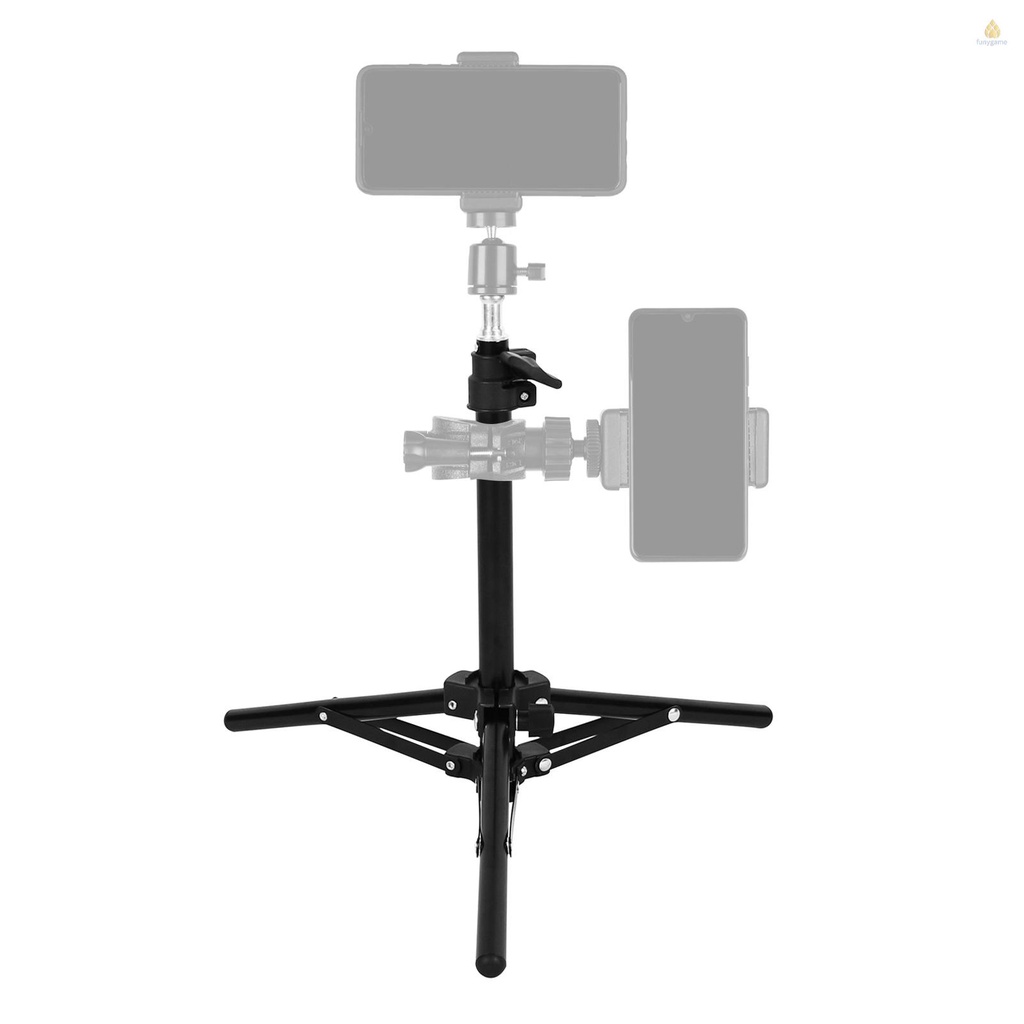 Giá Đỡ Ba Chân 2 Phần 50cm 1.5KG Với Giao Diện 1 / 4-inch Có Thể Điều Chỉnh Hỗ Trợ Quay Video / Đèn LED / Điện Thoại