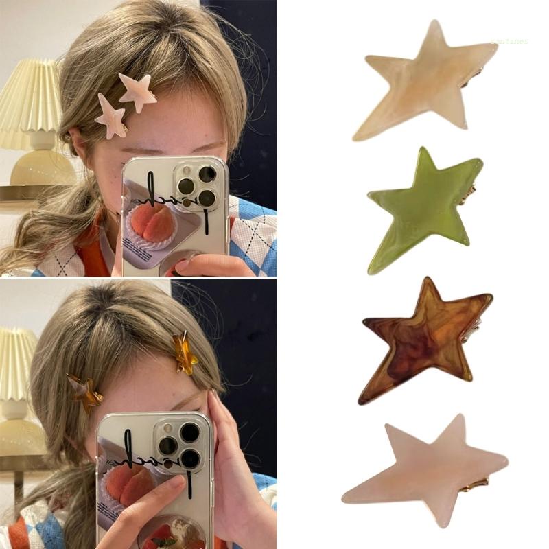 Kẹp Tóc Hình Ngôi Sao Bằng Acrylic Dành Cho Thanh Thiếu Niên