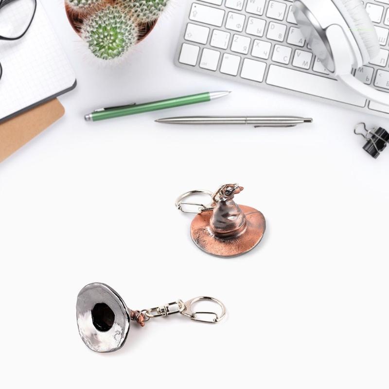 Móc Khóa Hình Oval / Nón Phong Cách Retro Thời Trang