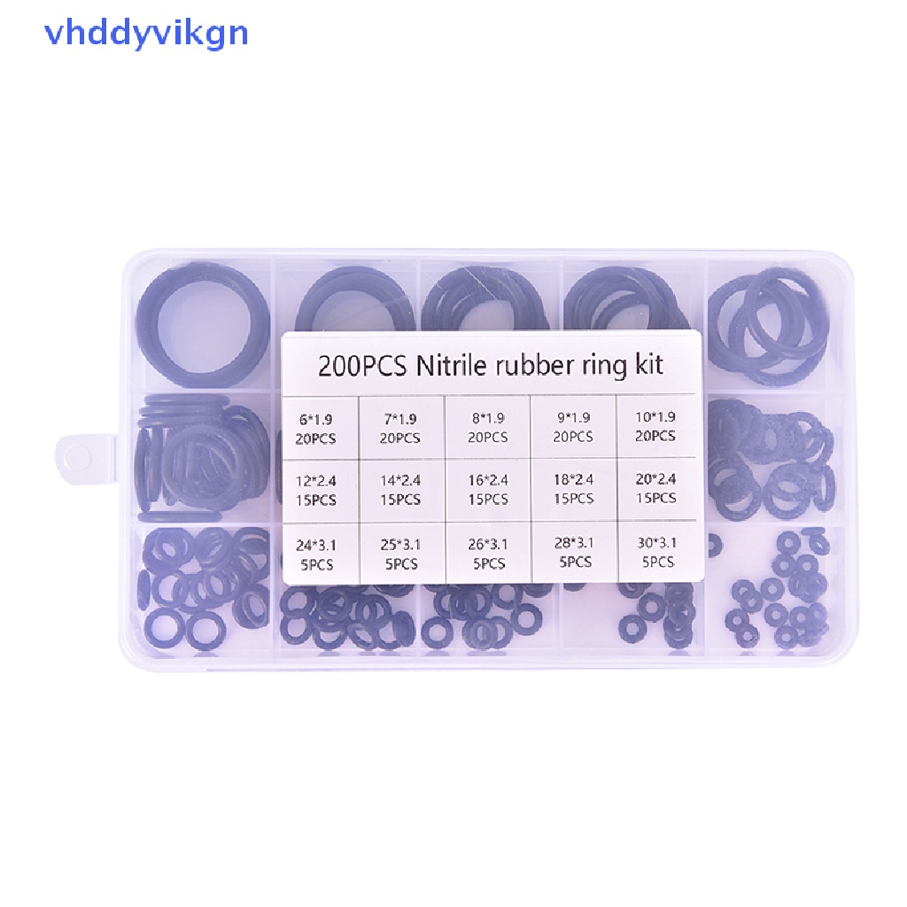 Set 200 Vòng Đệm Cao Su Hình Chữ O Chuyên Dụng