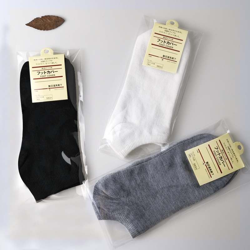Vớ Cotton Màu Trắng Đen Thoáng Khí Thoải Mái Phong Cách Thể Thao Cho Nam Và Nữ