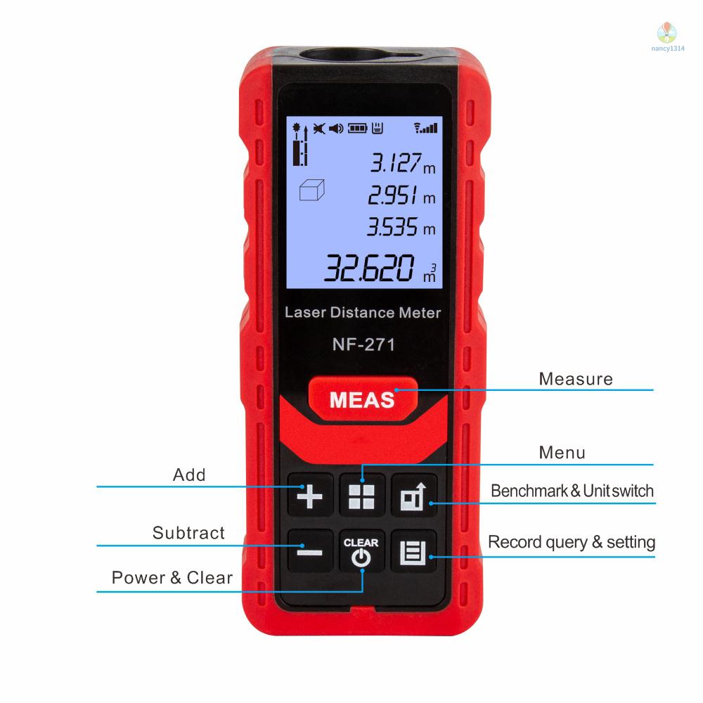 Set 50 Máy Đo Khoảng Cách Kỹ Thuật Số Bằng Laser Cầm Tay 50m / 164ft Độ Chính Xác Cao