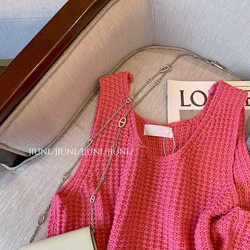 Áo Dệt Kim Sát Nách Dáng Ngắn Thời Trang Mùa Hè 2023 Mới Cho Nữ