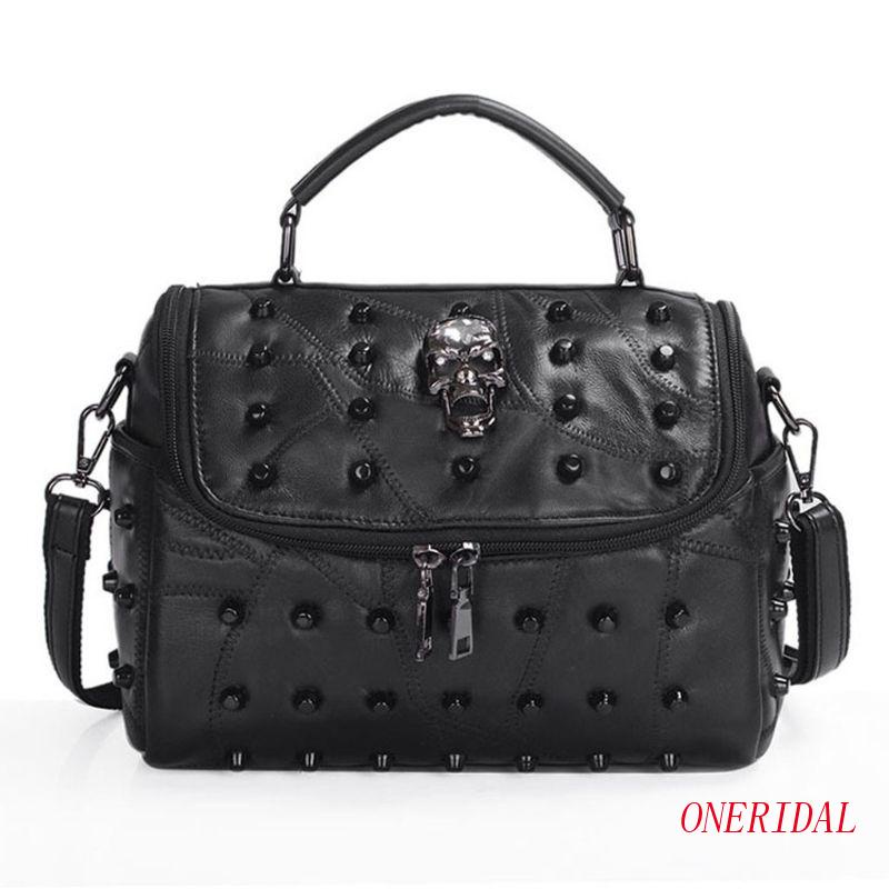 Túi Xách Da Đeo Chéo Đính Đinh Tán Thời Trang Dành Cho Nữ Sa