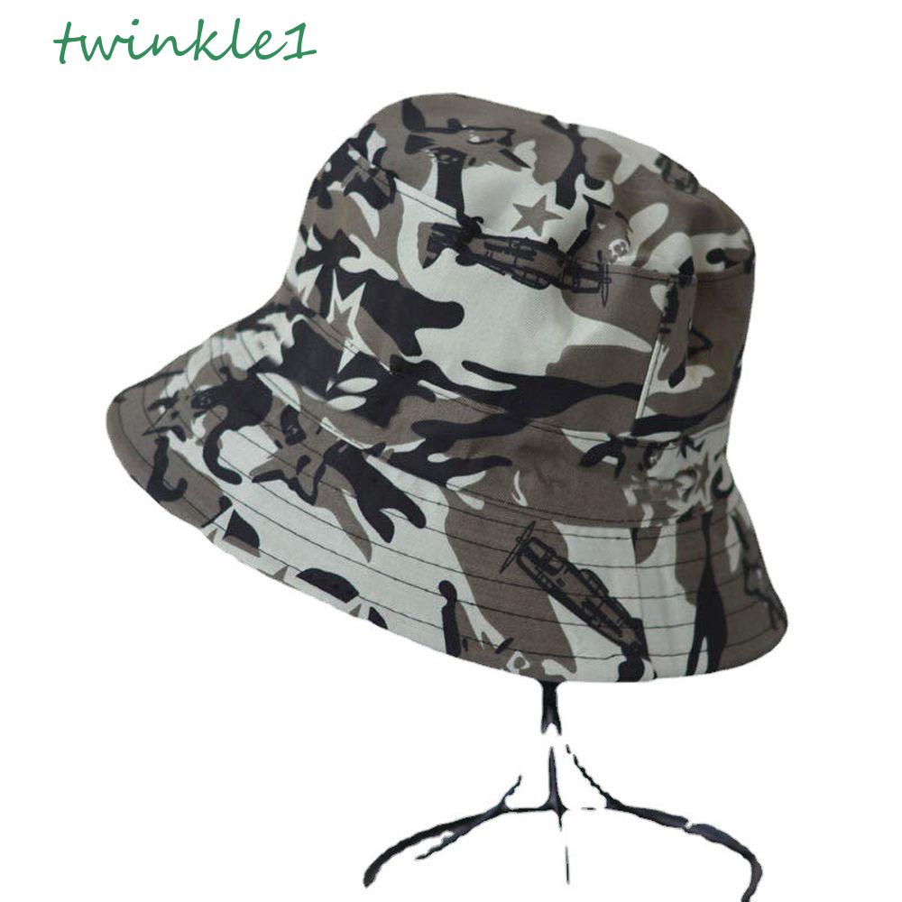 Mũ Bucket Vành Rộng Chống Nắng Tia UV Họa Tiết Rằn Ri Có Thể Gập Lại Cho Nam Và Nữ