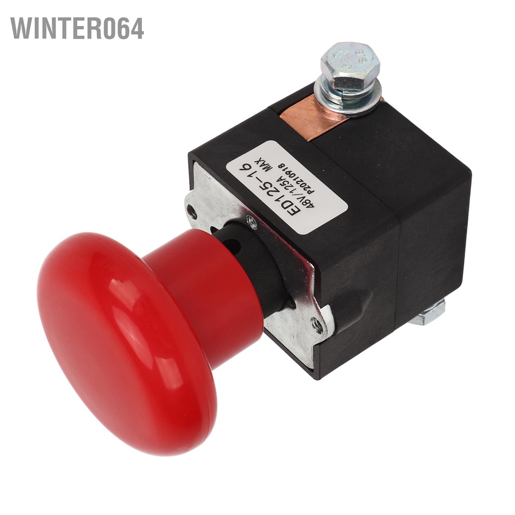 Winter064 Công tắc dừng khẩn cấp 48V 125A Hợp kim loại Nút ED125‑16 Phù hợp với hầu hết các xe nâng hàng